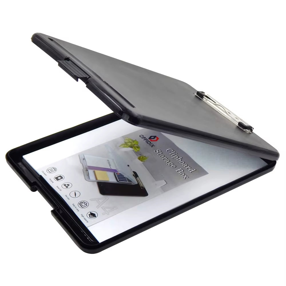 A4 Clipboard Box File Durable Waterproof Document Filing Storage Case Office Supplies