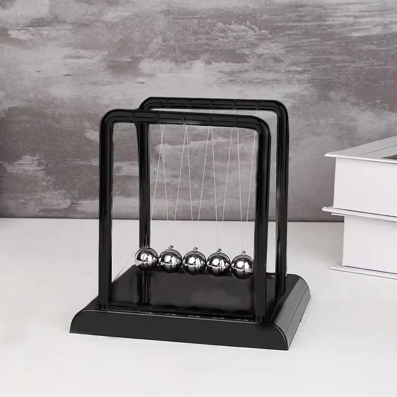 1Pc New Metal Pendulum Ball Desk Table Decor Physics Science Pendulum Newton Ball Steel Balance Ball Newton'S Cradle