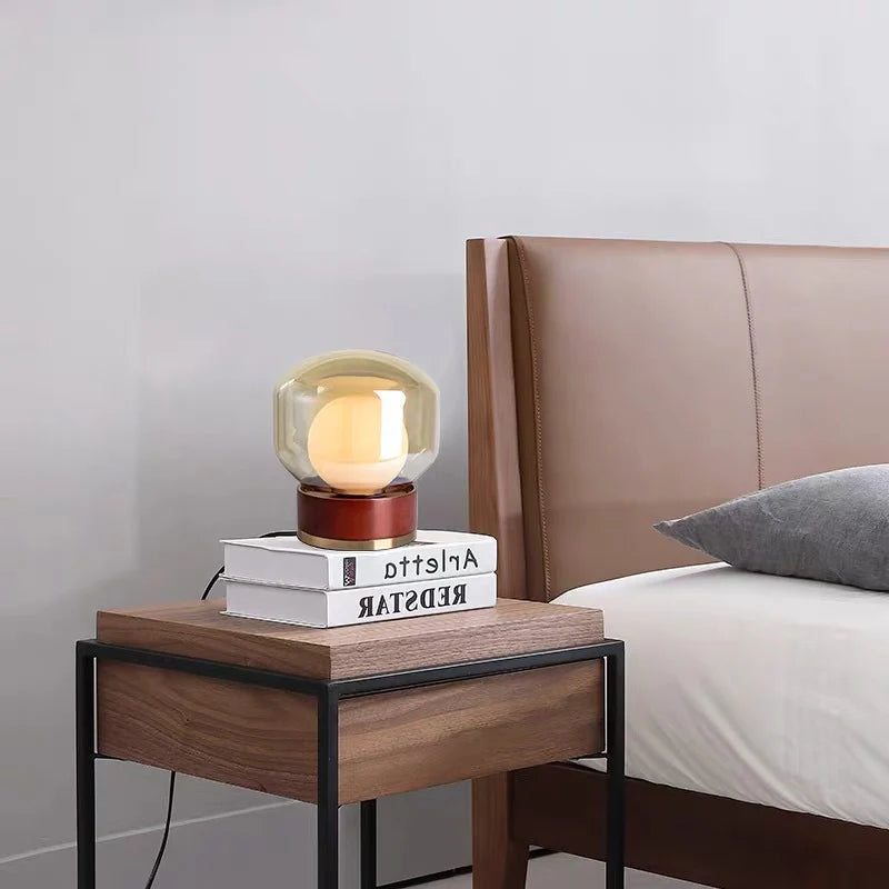 Hardwood Office Light Glass