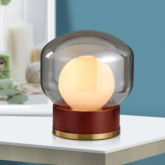 Hardwood Office Light Glass
