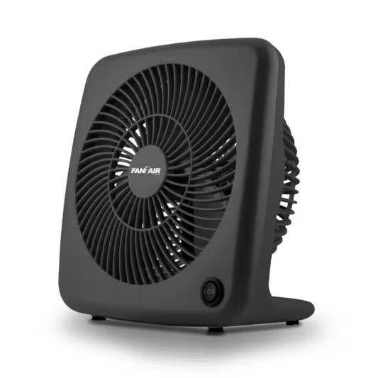 7 In. Personal Box Fan in Black