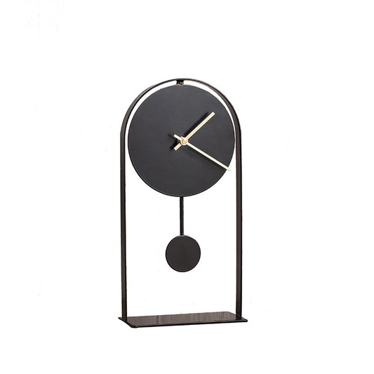 Modern Nordic Italian Style Wrought Iron Desk Clock Ornaments
