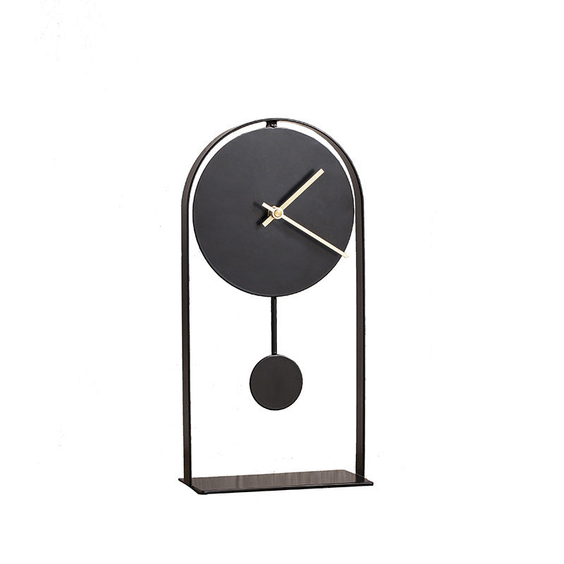Modern Nordic Italian Style Wrought Iron Desk Clock Ornaments