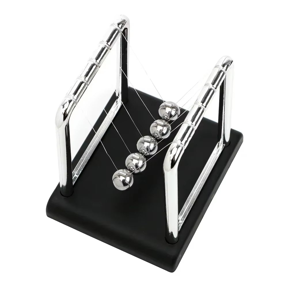 1Pc New Metal Pendulum Ball Desk Table Decor Physics Science Pendulum Newton Ball Steel Balance Ball Newton'S Cradle
