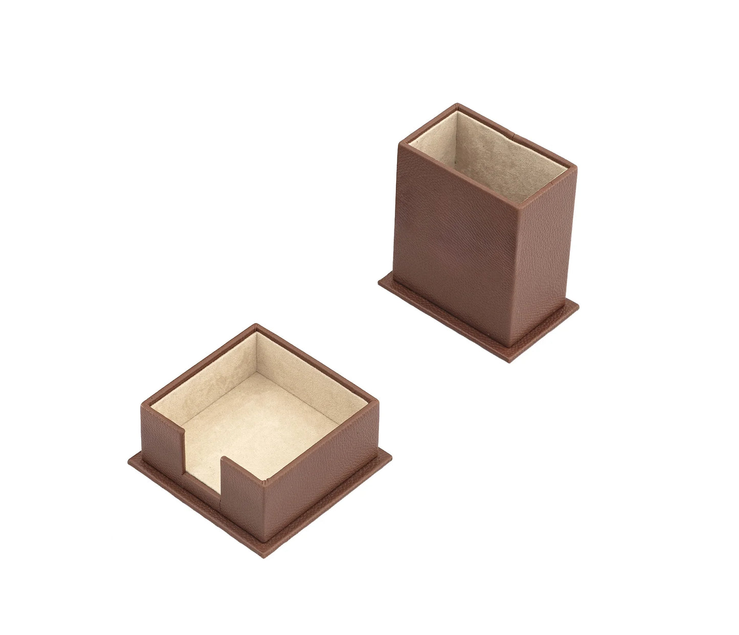Leather Document Tray - Pen Holder - Note Paper Holder -3 Accessories-Desk Organizer - Office Desk Accessories - Desktop Storage - 3 PCS