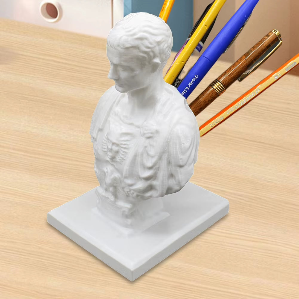 Julius Caesar Statue Office Desk Pen Holder Office Desk Organizer Office Decor Pen Rack Gift Stationery Teacher Gift