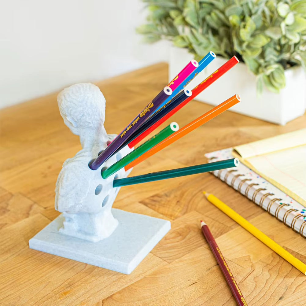 Julius Caesar Statue Office Desk Pen Holder Office Desk Organizer Office Decor Pen Rack Gift Stationery Teacher Gift
